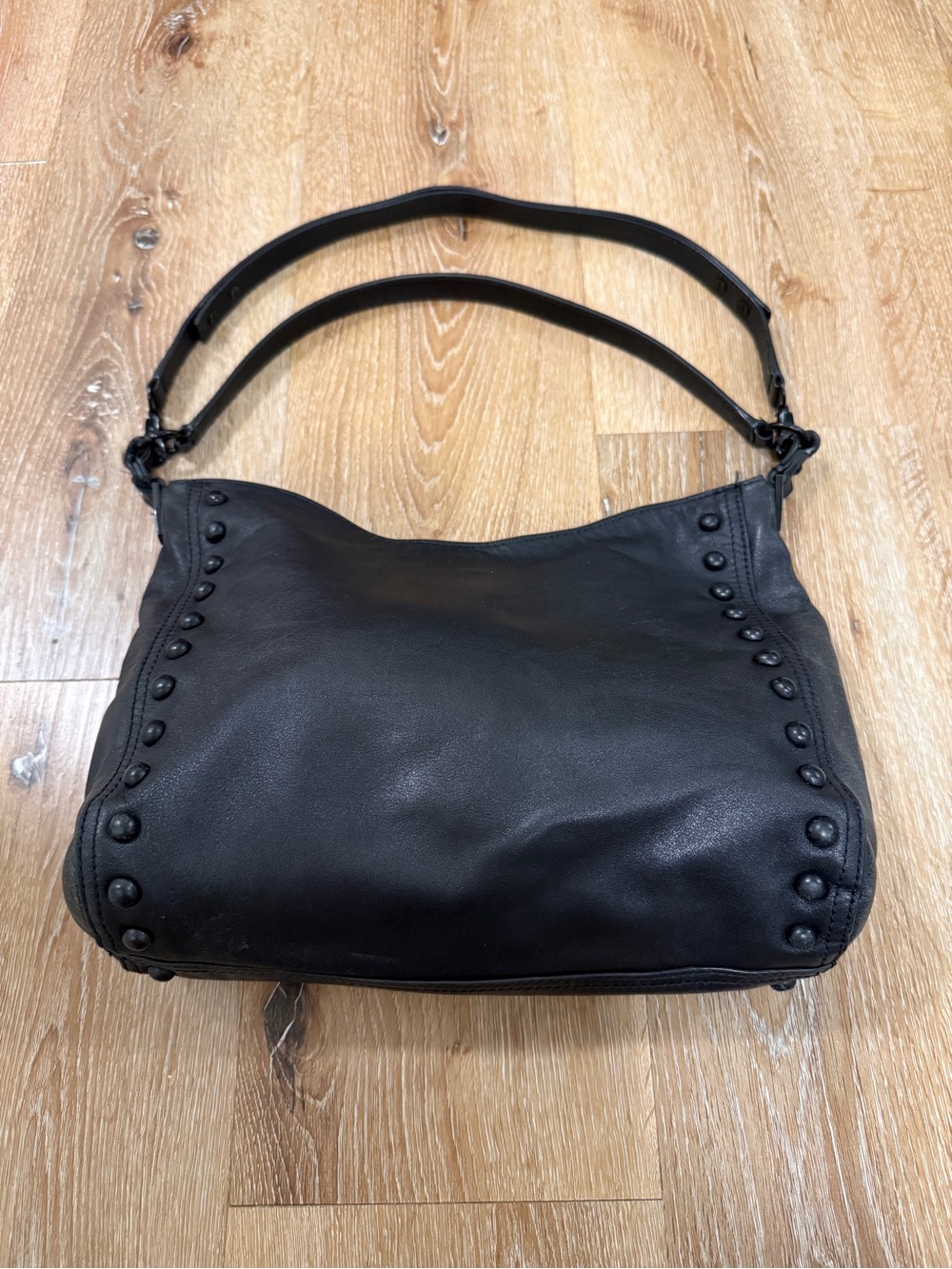 Loeffler Randall Black Leather Shoulder Bag Generous Sized Purse